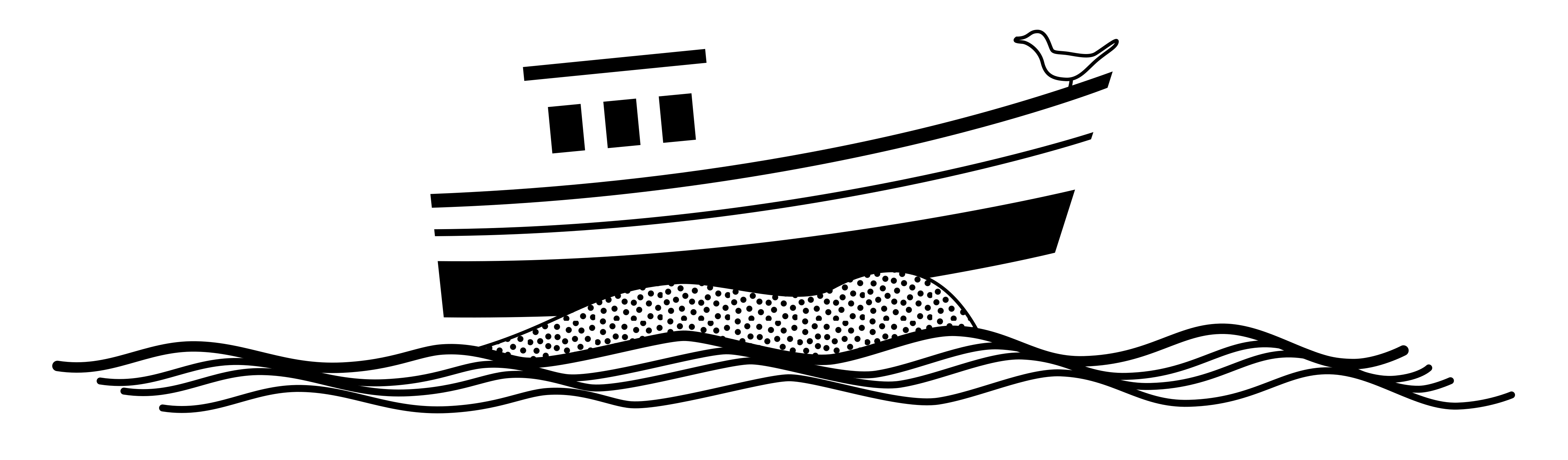 Logo - Boot, das auf einer Sandbank auf Grund gelaufen ist